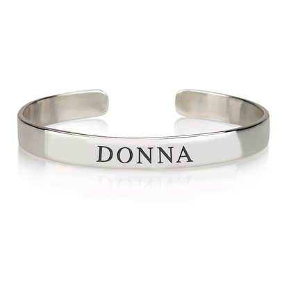 Gold & Silver Personalized Name Bangle - FKJBNGU6272