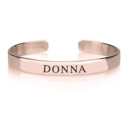 Gold & Silver Personalized Name Bangle Bracelet - FKJBRLU6258