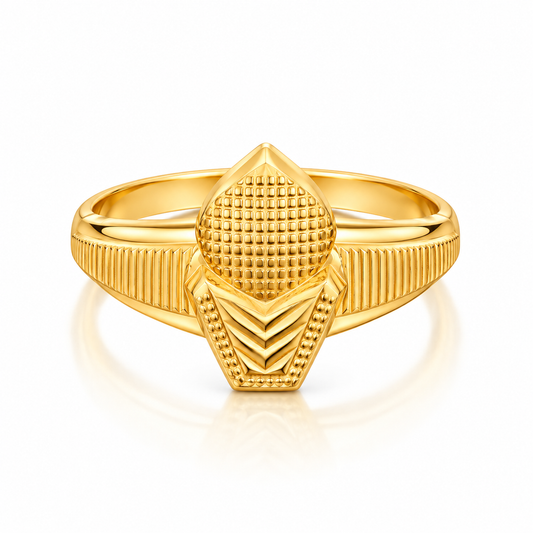 خاتم ذهب بتصميم قلب عيار 18 قيراط - FKJRN18K2686