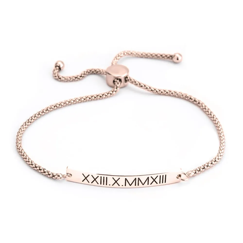 Gold & Silver Personalized Roman Number Bracelet - FKJBRLU6267