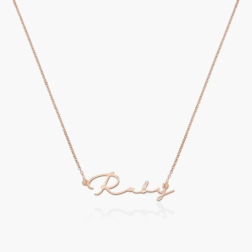 Gold & Silver Personalized Signature Style Name Necklace - FKJNKLU6149