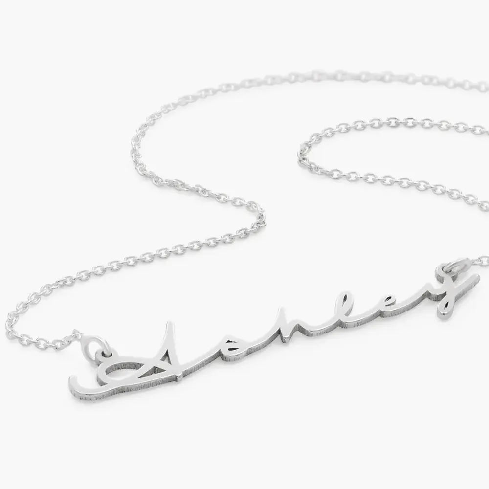 Gold & Silver Personalized Signature Style Name Necklace - FKJNKLU6149