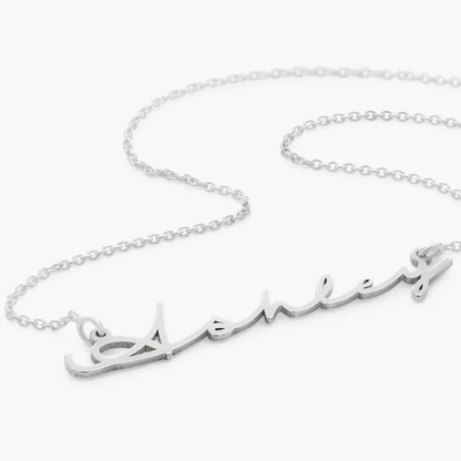 Gold & Silver Personalized Signature Style Name Necklace - FKJNKLU6149