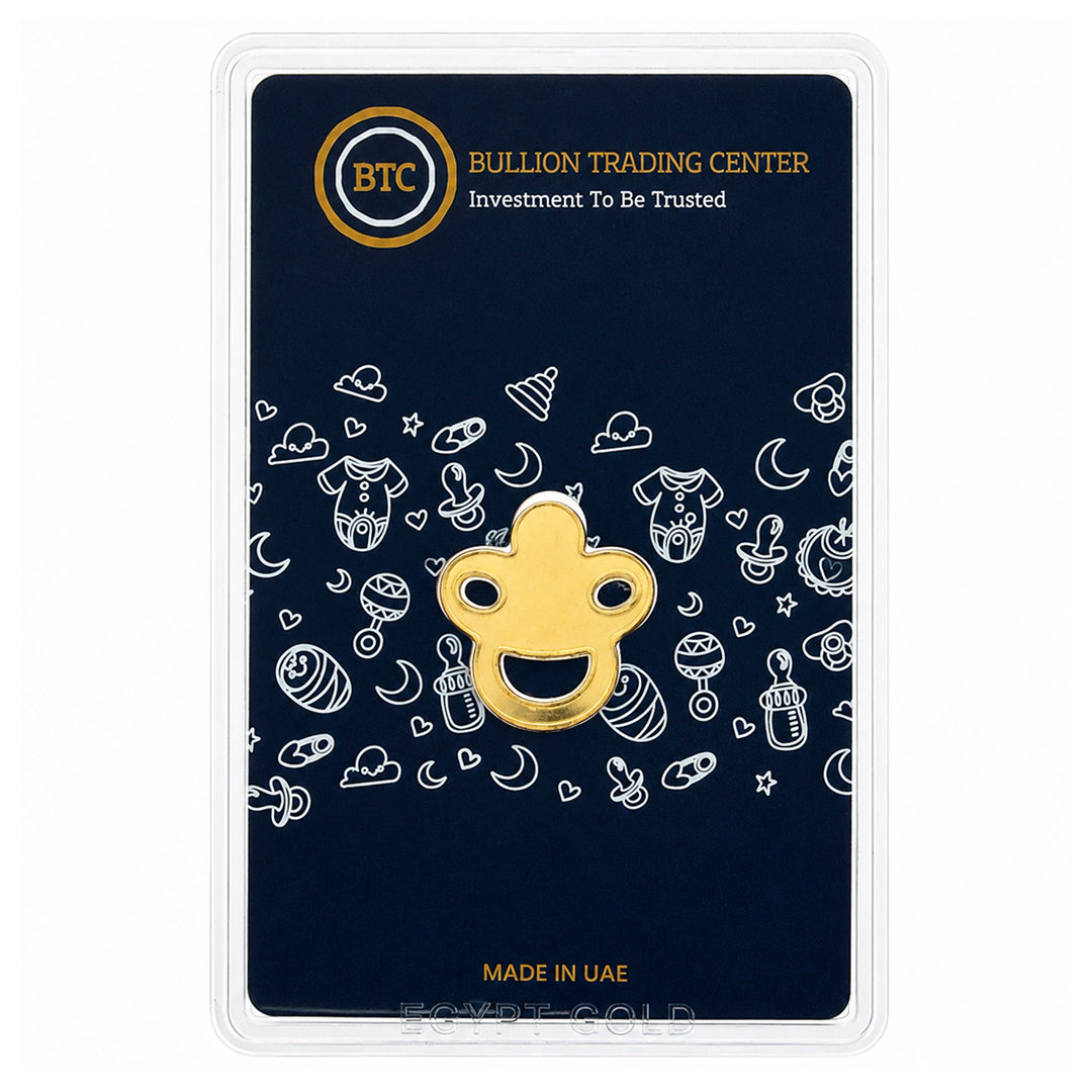 سبيكة ذهب BTC بتصميم عضّاضة الأطفال، بوزن 5 جرام، عيار 24 قيراط – FKJGBR24K7051