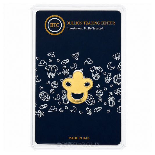 سبيكة ذهب BTC بتصميم عضّاضة الأطفال، بوزن 5 جرام، عيار 24 قيراط – FKJGBR24K7051