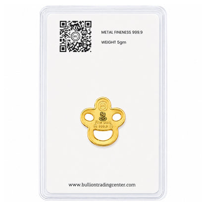 سبيكة ذهب BTC بتصميم عضّاضة الأطفال، بوزن 5 جرام، عيار 24 قيراط – FKJGBR24K7051