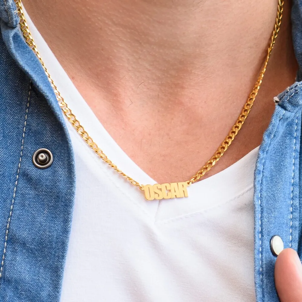 Gold & Silver Personalized Name Necklace - FKJNKLU6150