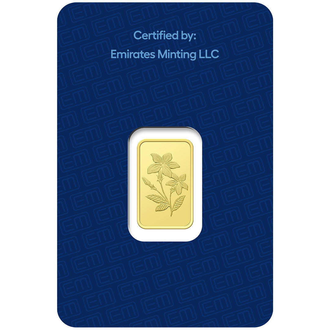 Emirates Minting 1 Gram 999.9 Purity Gold Bar - FKJGBR24K2247