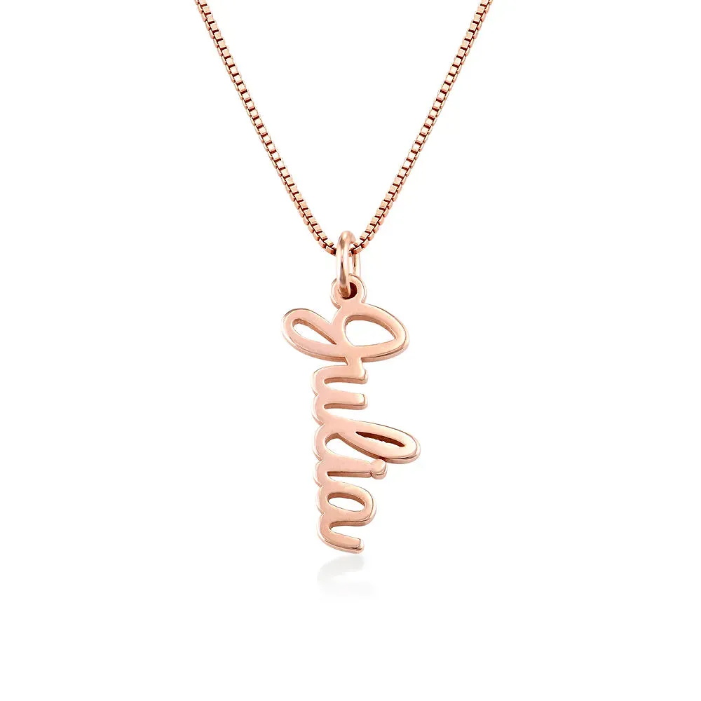 Gold & Silver Personalized Vertical Name Necklace - FKJNKLU6180