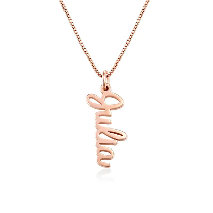 Gold & Silver Personalized Vertical Name Necklace - FKJNKLU6180