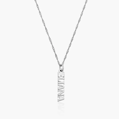 Gold & Silver Personalized Vertical Name Necklace - FKJNKLU6180