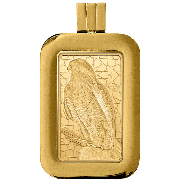 Pamp Suisse 5 Grams Arabian Falcon Gold Bar with Pendant Frame 24KT - FKJGBR24K2360