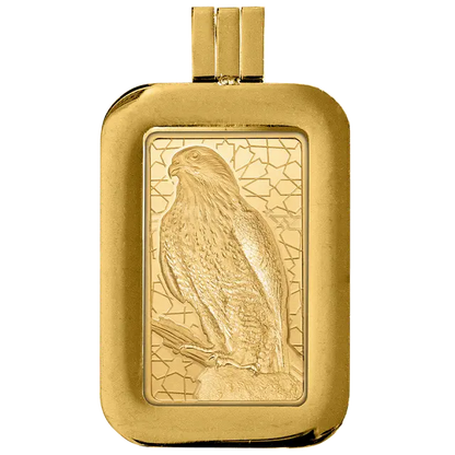 Pamp Suisse 5 Grams Arabian Falcon Gold Bar with Pendant Frame 24KT - FKJGBR24K2360