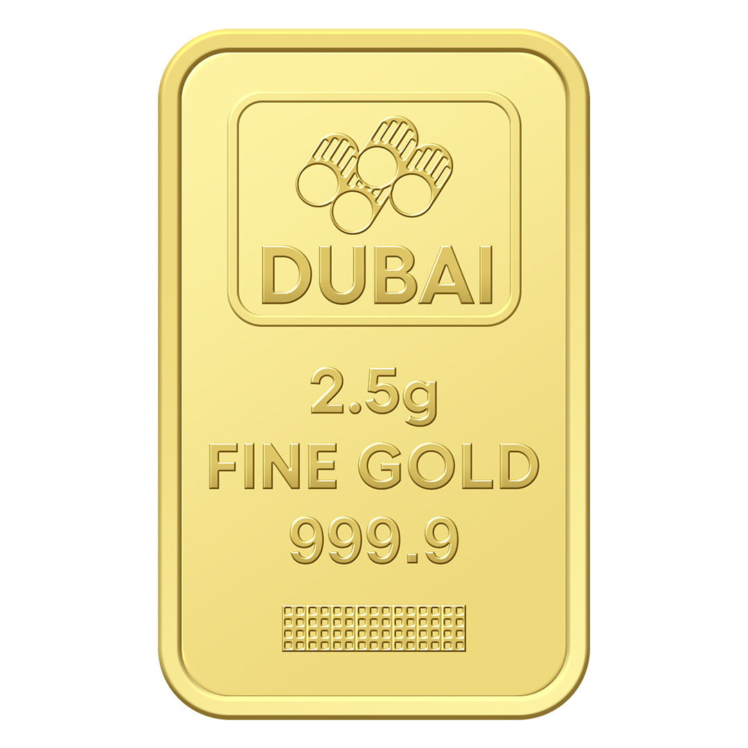 سبيكة ذهب دبي بوزن 2.5 جرام من الذهب النقي بنقاء 999.9 – FKJGBR24K2241