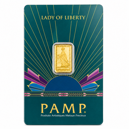 سبيكة ذهب PAMP Suisse بتصميم سيدة الحرية بوزن 2.5 جرام عيار 24 قيراط – FKJGBR24K6955
