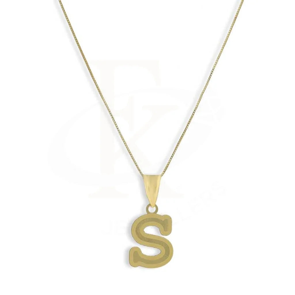 Gold Necklace (Chain with Alphabet Pendant) 18KT - FKJNKL18K2260