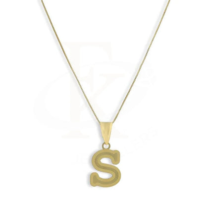 Gold Necklace (Chain with Alphabet Pendant) 18KT - FKJNKL18K2260
