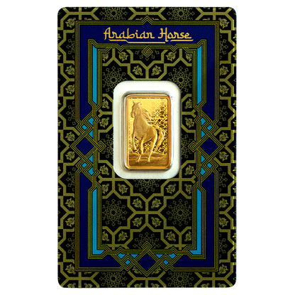 Pamp Suisse 5 Grams Arabian Horse Gold Bar 24KT - FKJGBR24K2281
