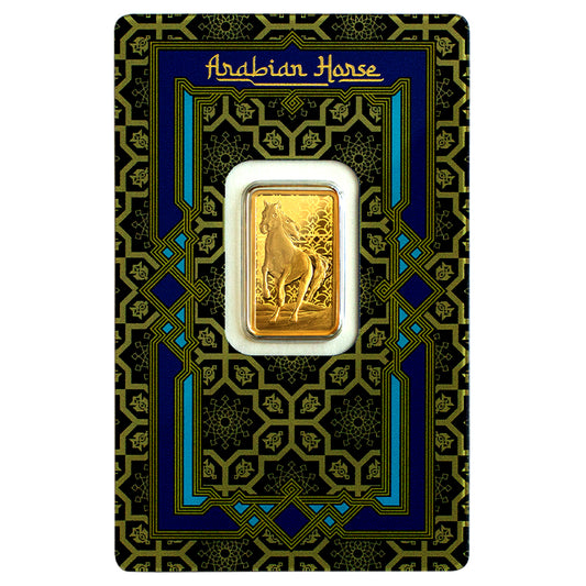 Pamp Suisse 5 Grams Arabian Horse Gold Bar 24KT - FKJGBR24K2281