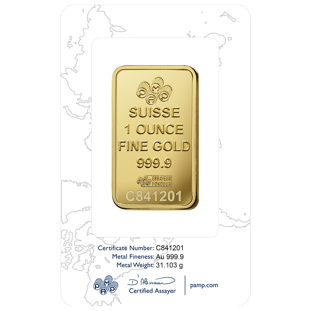 Pamp Suisse Rosa 1 Ounce Gold Bar 24KT - FKJGBR24K2211