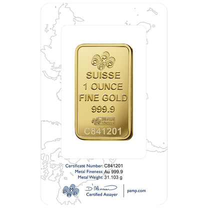Pamp Suisse Rosa 1 Ounce Gold Bar 24KT - FKJGBR24K2211