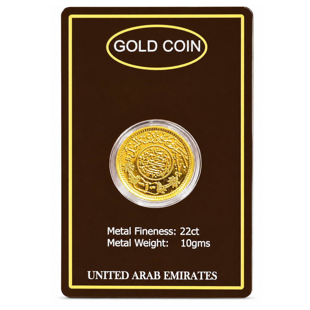 Gold 22KT Saudi Design 10 Grams Coin - FKJCON22K6973
