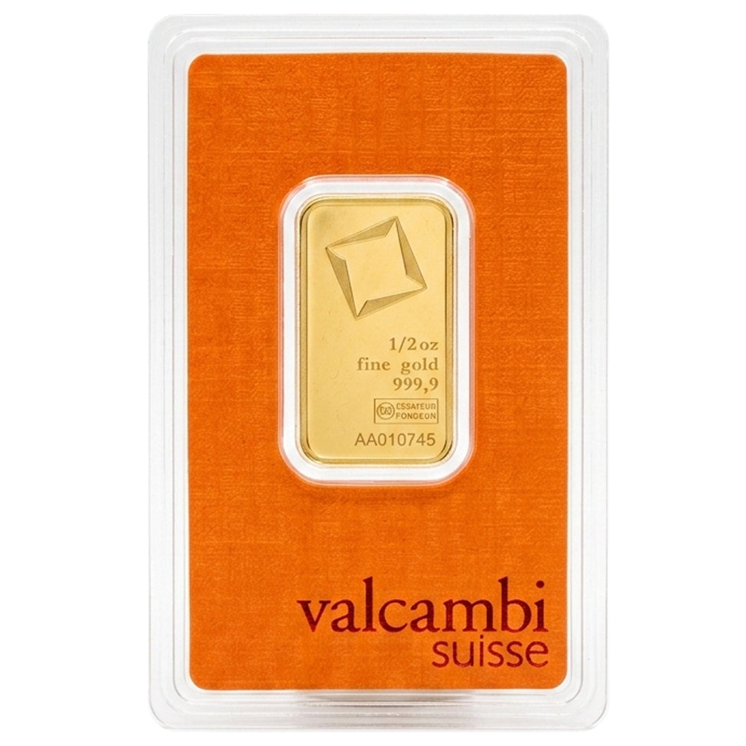 Valcambi Suisse 0.5 Ounce Fine Gold 999.9 Purity 24KT - FKJGBR24K6974