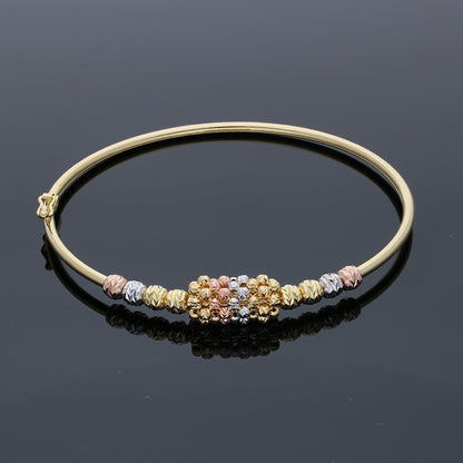 Gold Balls Bangle in 18KT - FKJBNG18KU2006