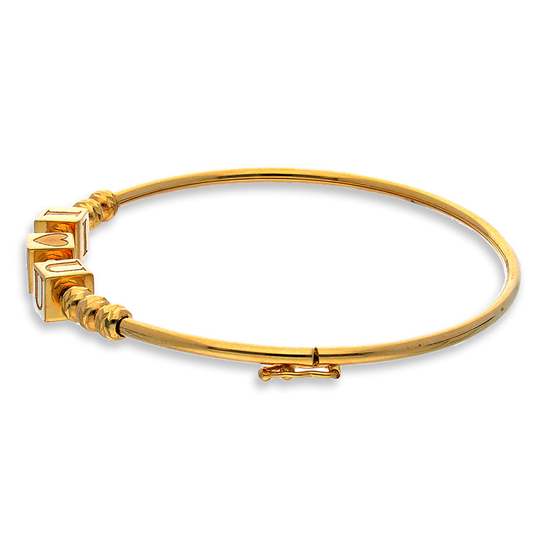Gold I Love You Bangle in 18KT - FKJBNG18KU2002