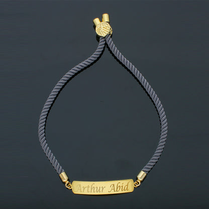 Gold Customize Name Bracelet 18KT - FKJBRL18KU1122