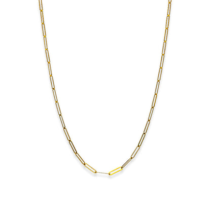 Gold 18 Inches Cable Link Chain 18KT - FKJCN18KU3003