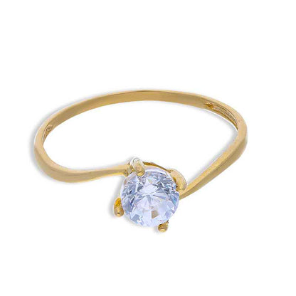 Gold Solitaire Ring 18KT - FKJRN18KU2086