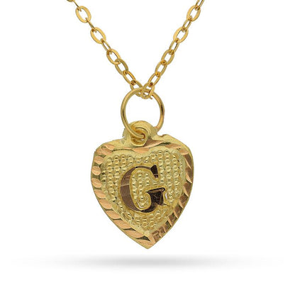 Gold Necklace (Chain with Alphabet Pendant) 18KT - FKJNKL1452