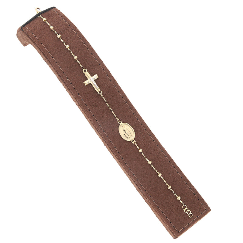 Gold Mother Mary & Jesus Bracelet 18KT - FKJBRL18KU1001