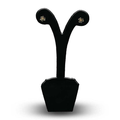 Gold Flower Stud Earrings 18KT - FKJERN18KU3063