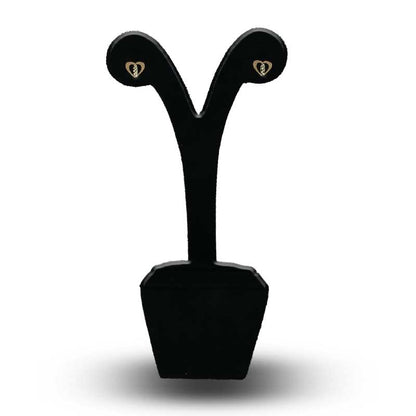 Gold Heart Stud Earrings 18KT - FKJERN18KU3067