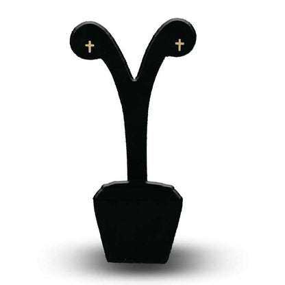 Gold Cross Stud Earrings 18KT - FKJERN18KU3061
