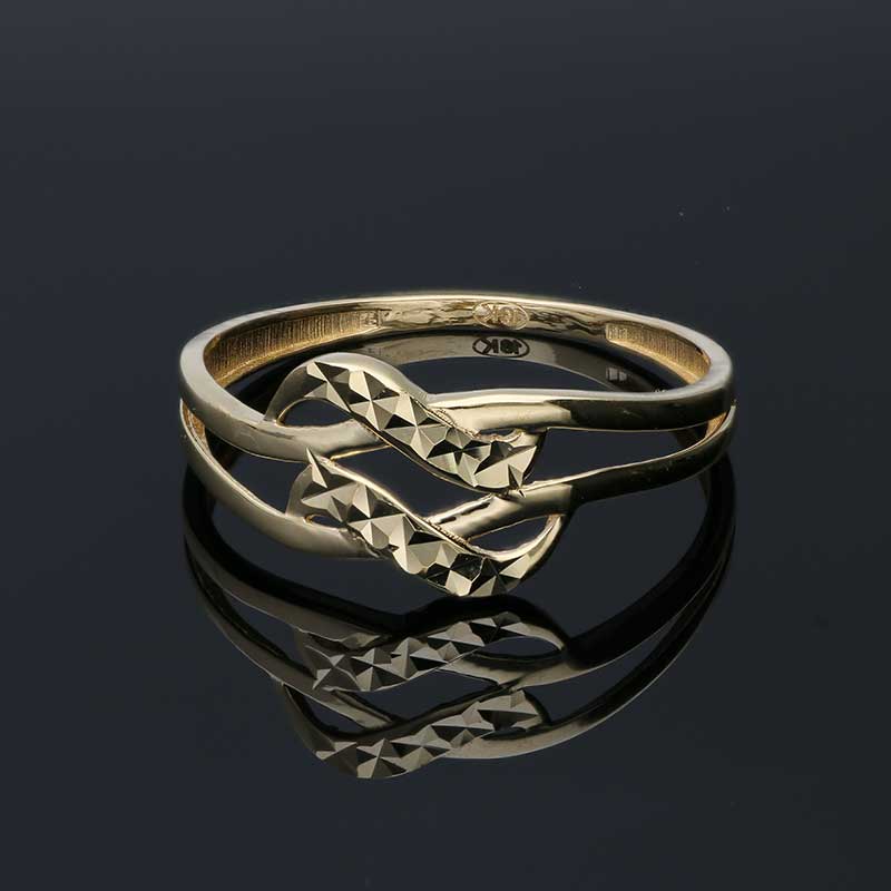 Gold Spiral Shaped Ring 18KT - FKJRN18KU2025