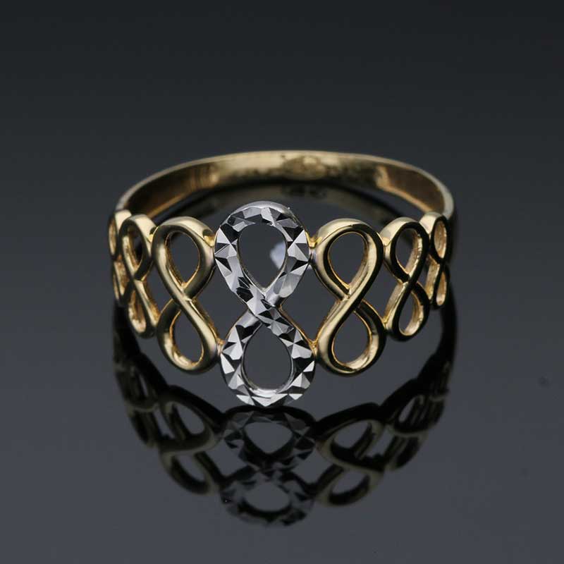 Gold Infinity Shaped Ring 18KT - FKJRN18KU2024