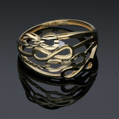 Gold Infinity Shaped Ring 18KT - FKJRN18KU2028