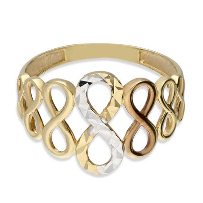 Gold Infinity Shaped Ring 18KT - FKJRN18KU2024