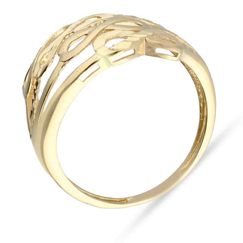 Gold Infinity Shaped Ring 18KT - FKJRN18KU2028