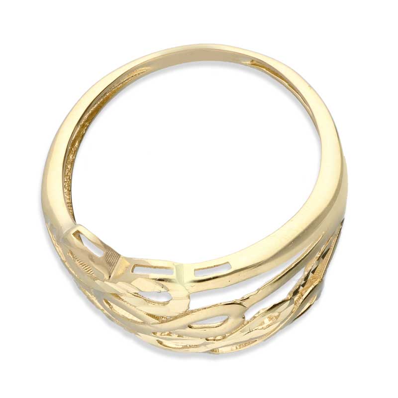 Gold Infinity Shaped Ring 18KT - FKJRN18KU2028