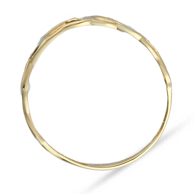 Gold Hearts Shaped Ring 18KT - FKJRN18KU2029