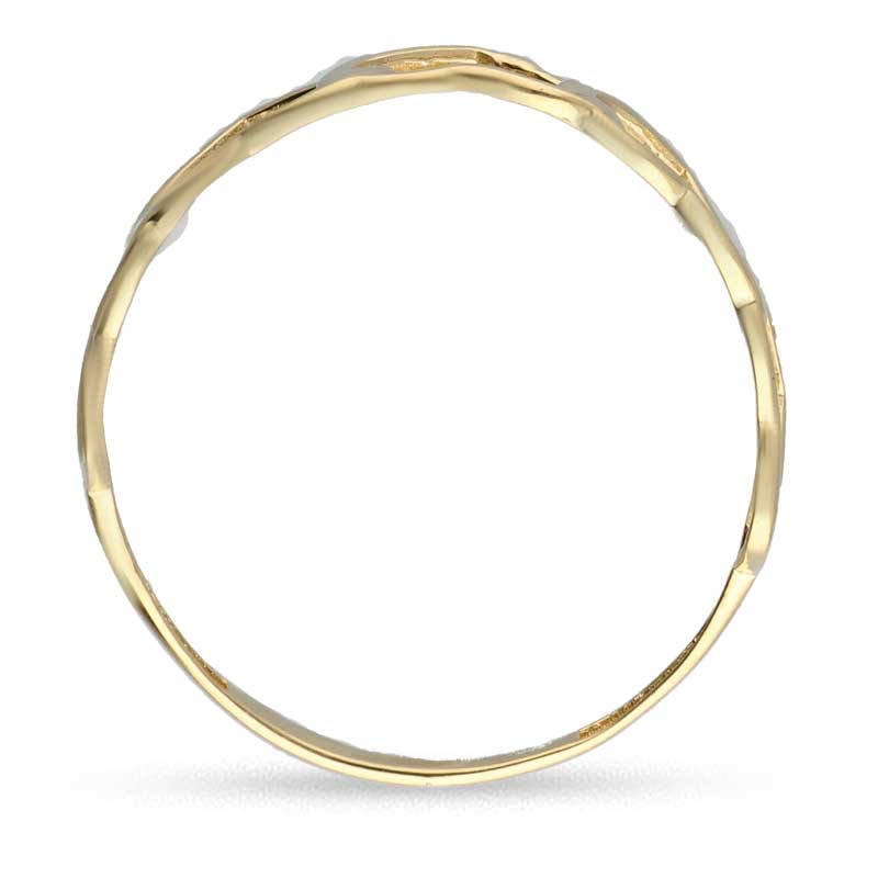 Gold Hearts Shaped Ring 18KT - FKJRN18KU2029
