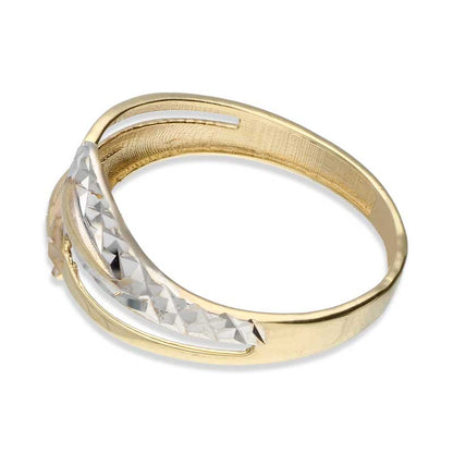 Trio Tone Gold Spiral Ring 18KT - FKJRN18KU2032