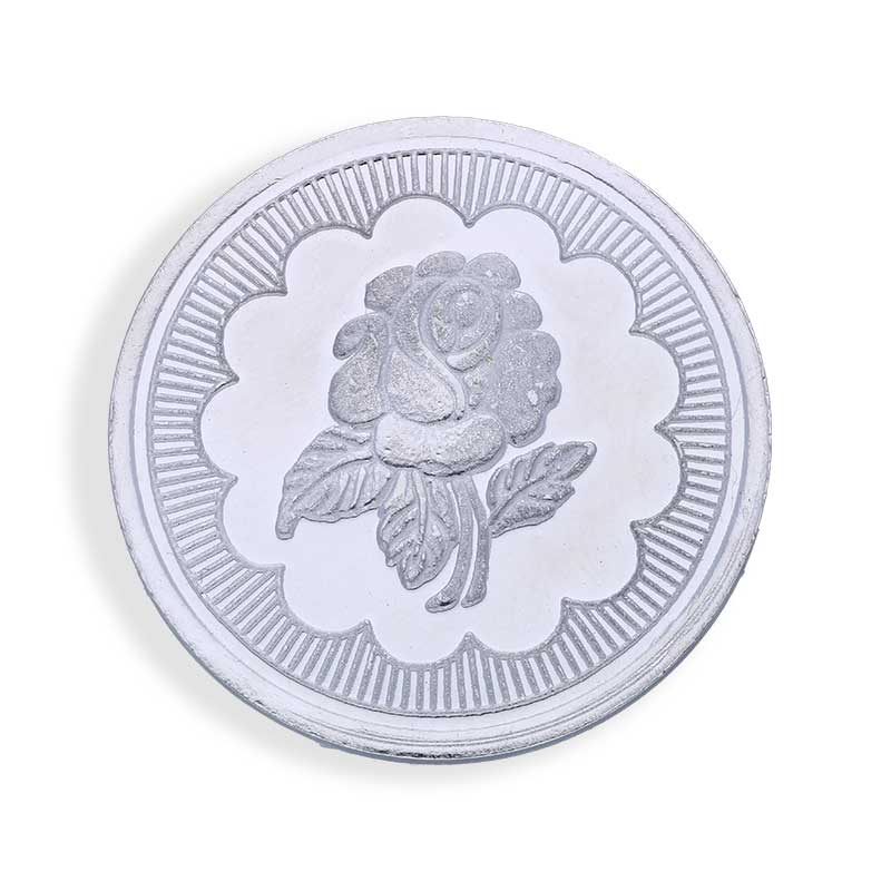 Silver 10 Grams Rose Coin in Fine 999 Silver - FKJCONSLU4002