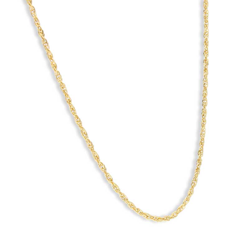 Gold 18 Inches Rope Chain 18KT - FKJCN18KU3004
