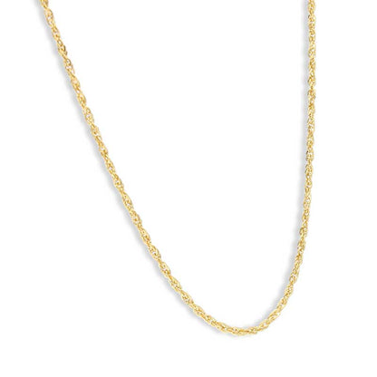 Gold 18 Inches Rope Chain 18KT - FKJCN18KU3004