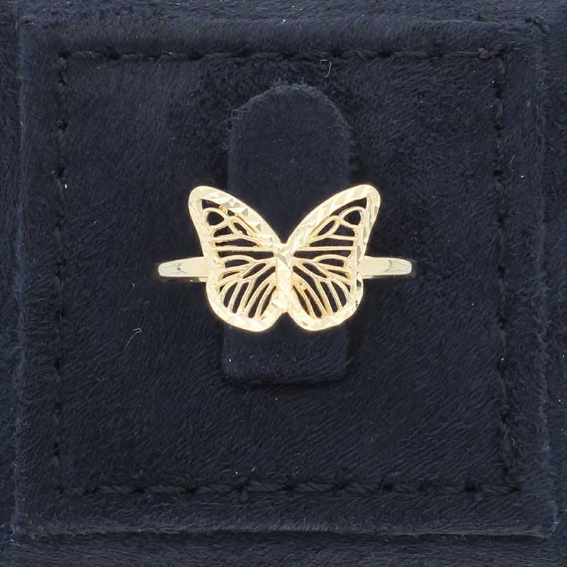 Gold Butterfly Ring 18KT - FKJRN18KU2095